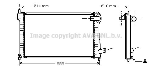 AVA QUALITY COOLING Радиатор, охлаждение двигателя CN2171